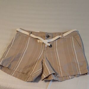 Tommy Hilfiger Tan Striped Women's Cargo Shorts